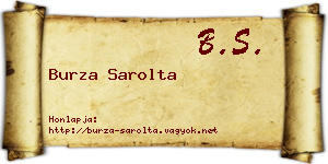Burza Sarolta névjegykártya