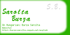 sarolta burza business card